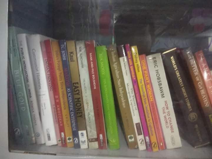 Books at Library of Ambedkar Community Computing Center (AC3)