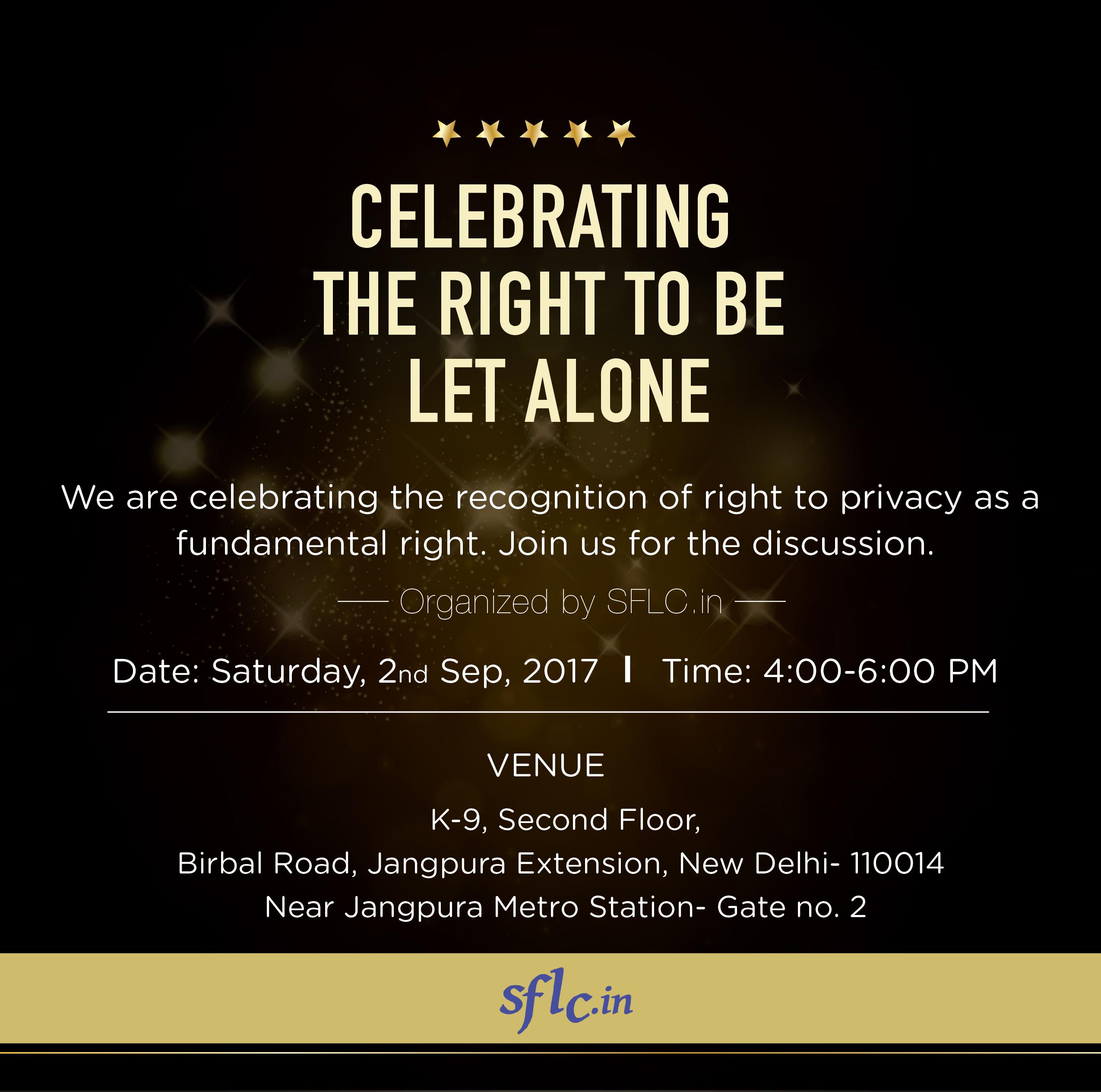 Celebrating the Right to be Let Alone