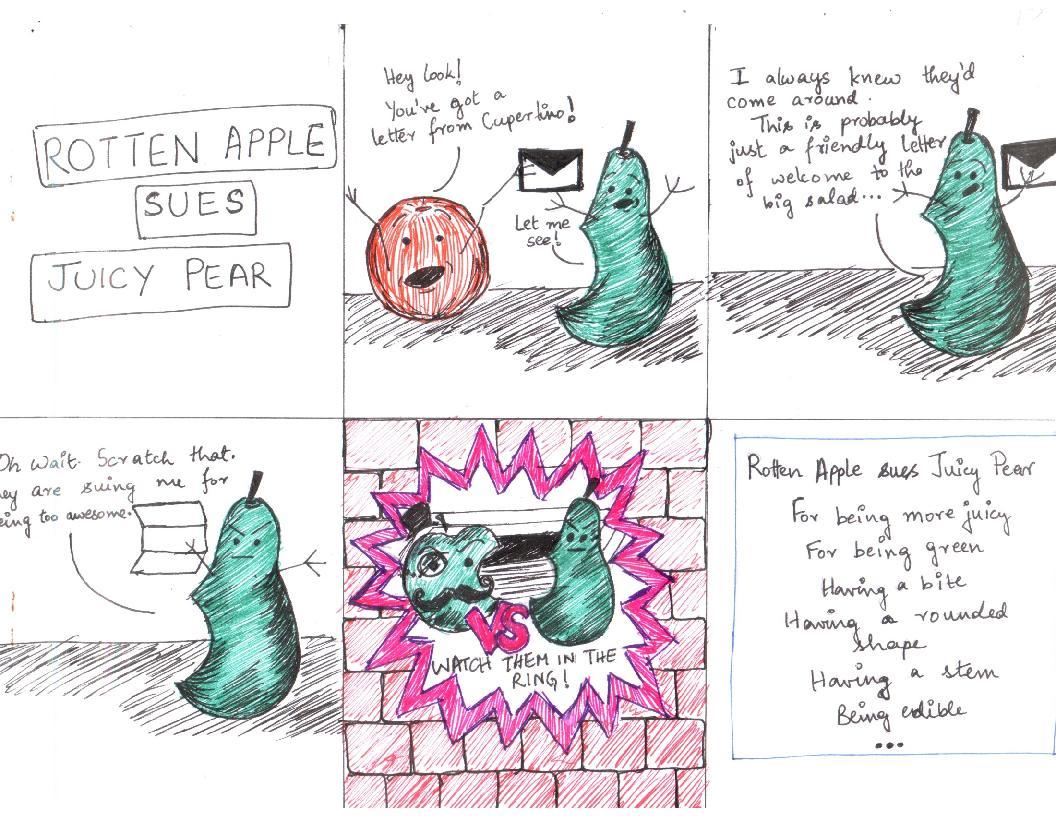 Rotten Apple Sues Juicy Pear