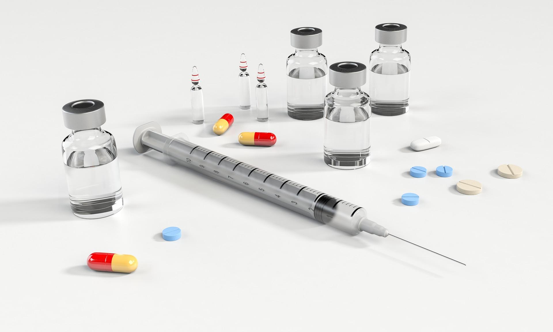 syringe with tablets