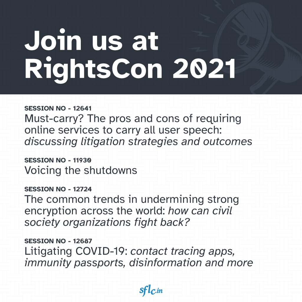 SFLC.in at RightsCon 2021