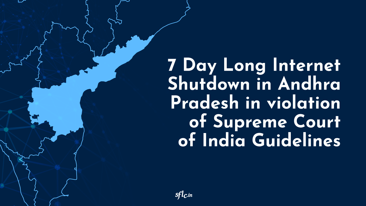 7 Day Long internet shutdown in Andhra Pradesh in violation of Supreme Court of India Guidelines: RTI Response