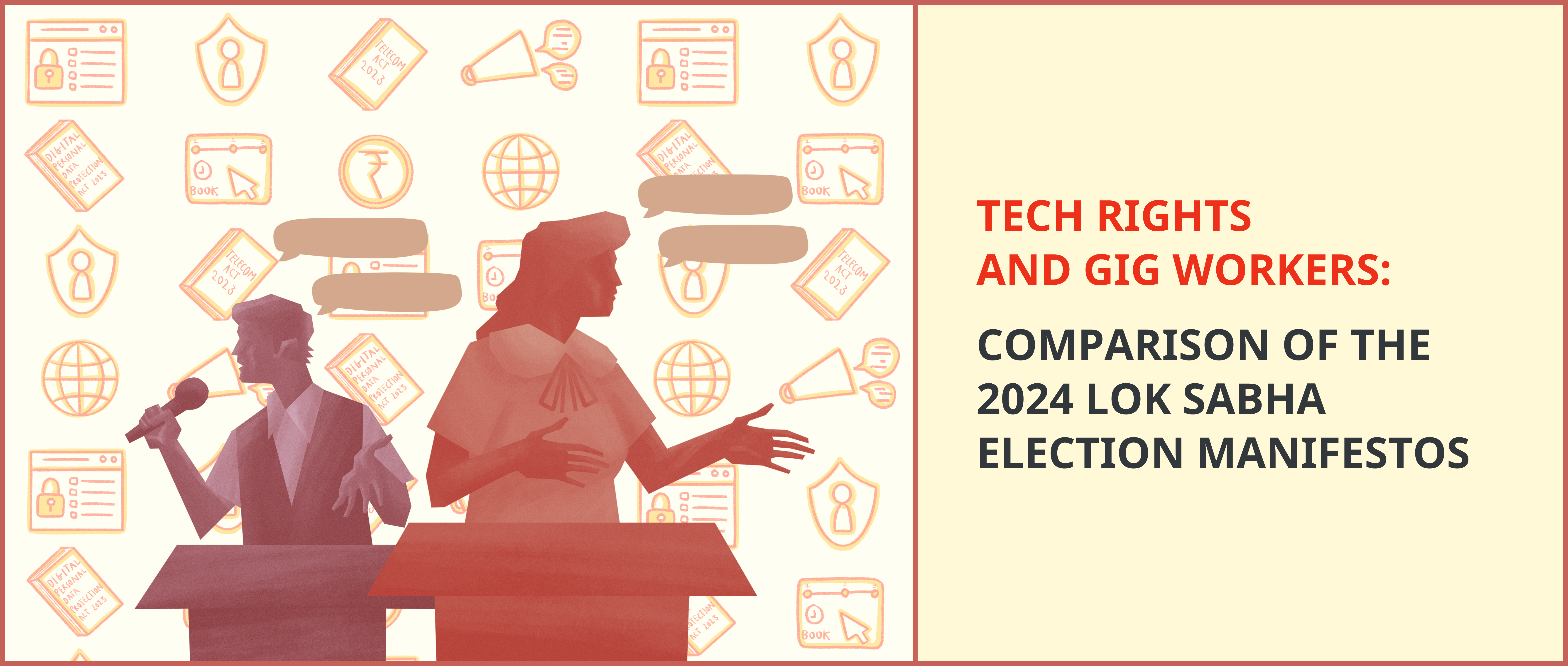 Comparing the 2024 Lok Sabha Election Manifestos from the perspective of Technology Rights and Gig Workers