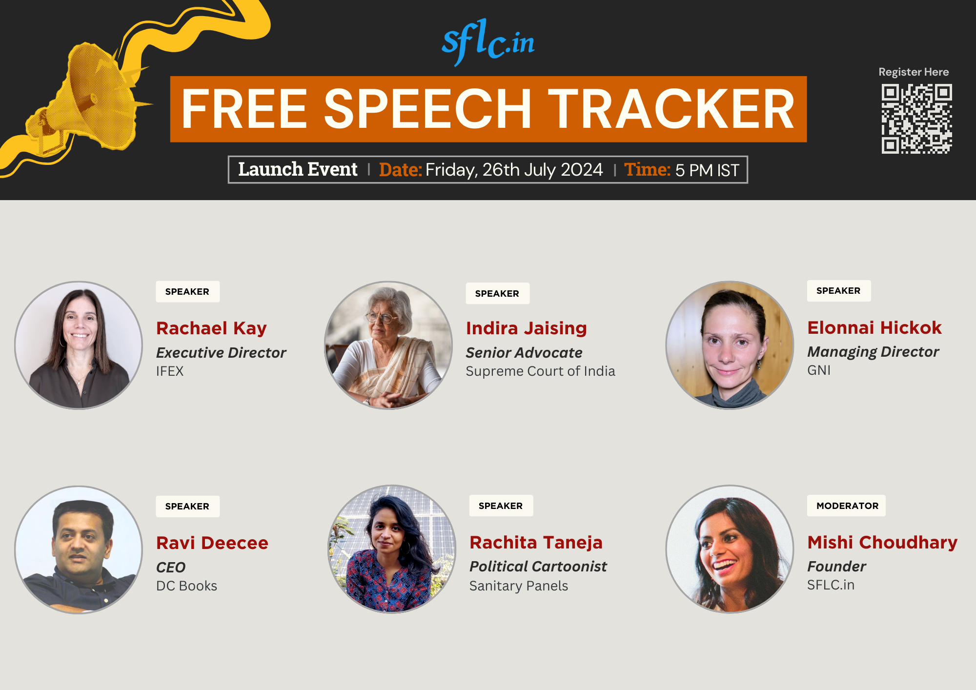 SFLC.in is Launching Its Free Speech Tracker 2.0 on July 26th
