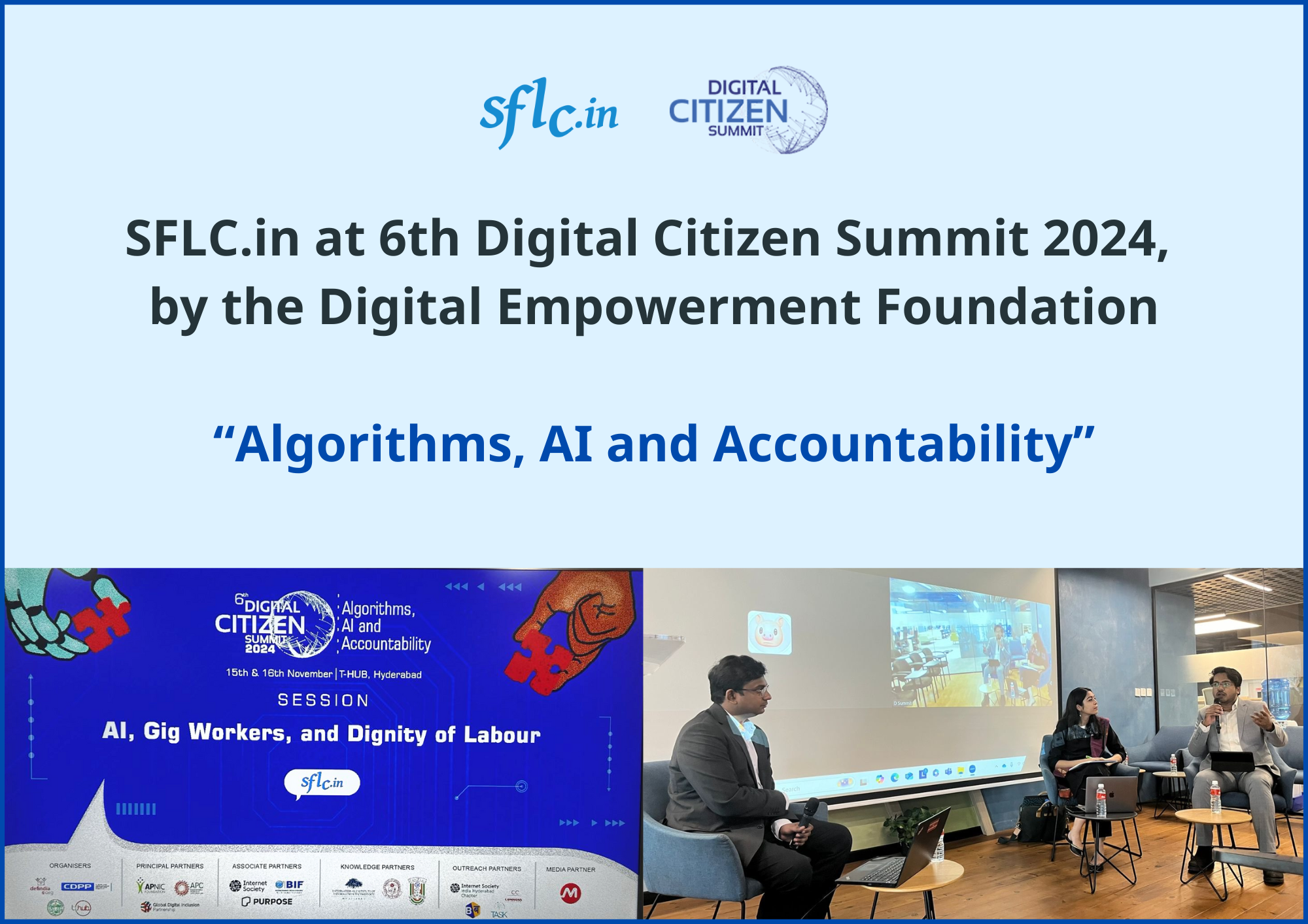 SFLC.in at 6th Digital Citizen Summit 2024, by the Digital Empowerment Foundation