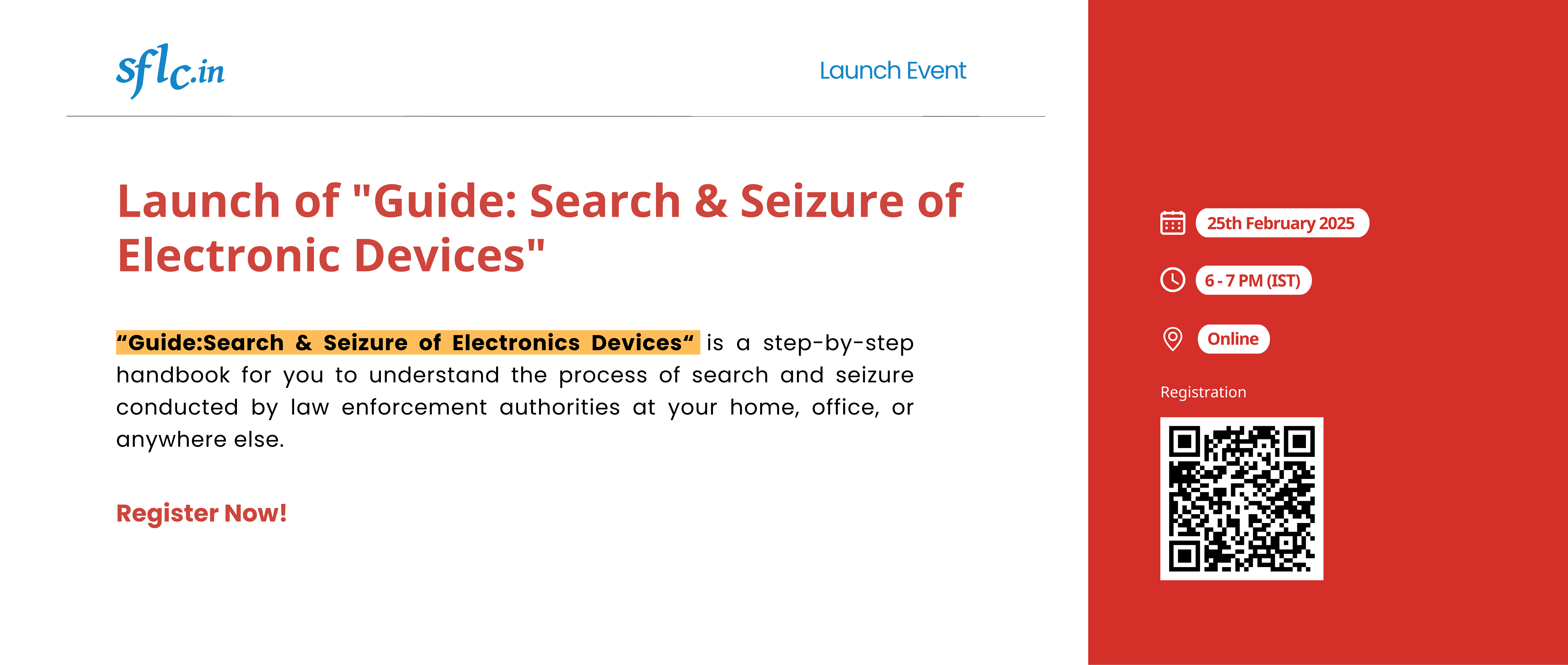 Website banner (Launch of Guide Search & Seizure of Electronic Devices)